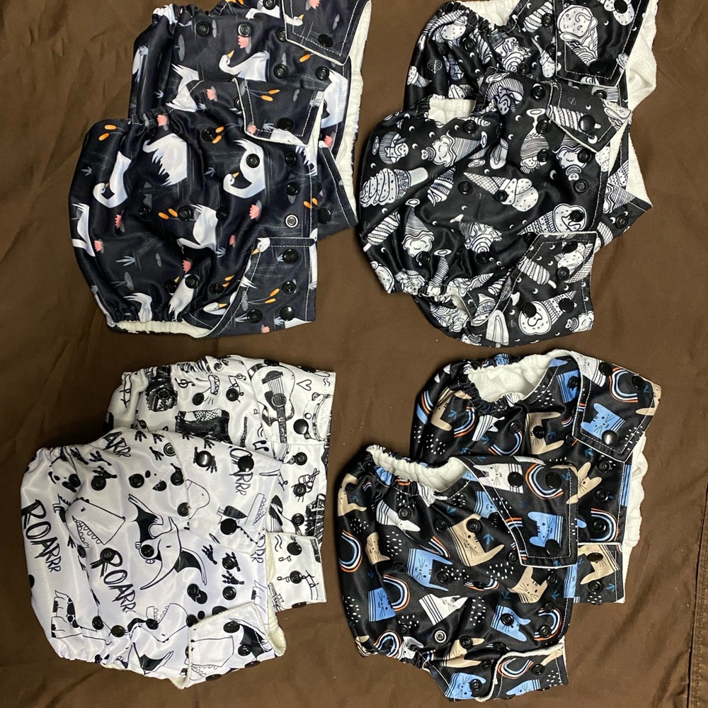 Kawaii cloth diaper covers, 8x